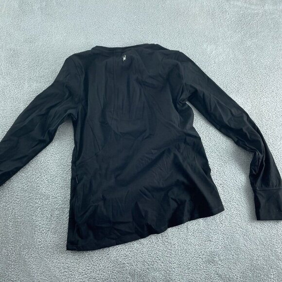 Spyder Active Black Long-Sleeve Performance Shirt L Nylon Blend NWOT 5756 - Picture 2 of 7